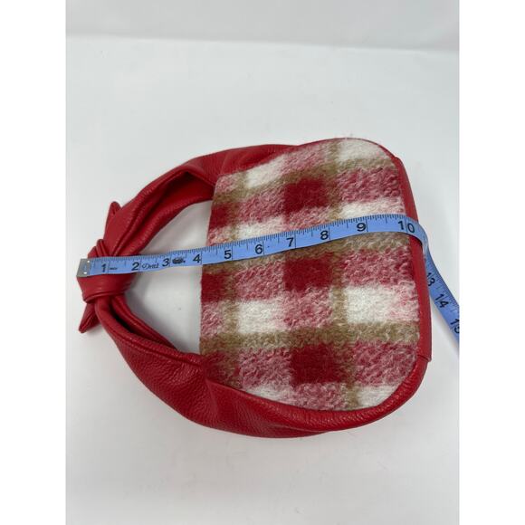 Sundance NWOT Red Plaid Soire Knotted Mini Hand Bag - Picture 6 of 7